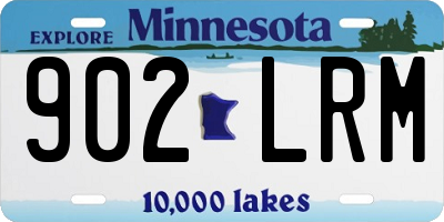 MN license plate 902LRM
