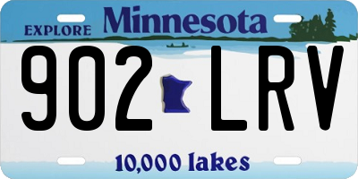 MN license plate 902LRV