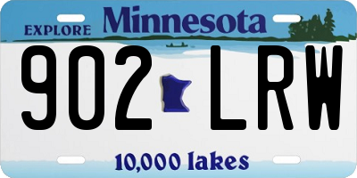 MN license plate 902LRW