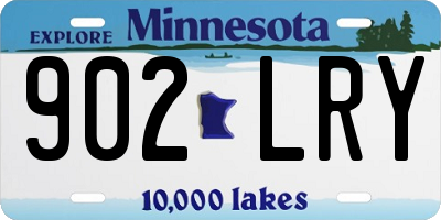 MN license plate 902LRY