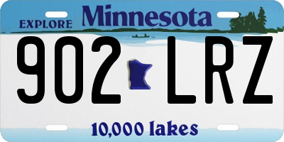 MN license plate 902LRZ