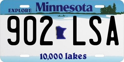 MN license plate 902LSA