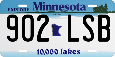 MN license plate 902LSB