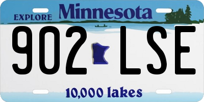 MN license plate 902LSE