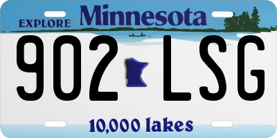 MN license plate 902LSG