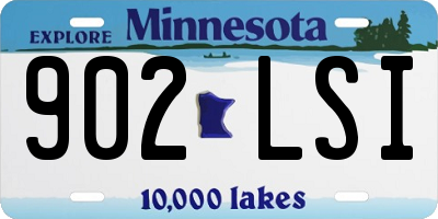 MN license plate 902LSI