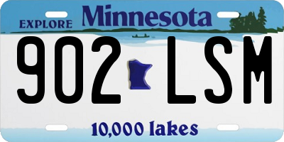 MN license plate 902LSM