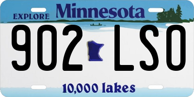 MN license plate 902LSO