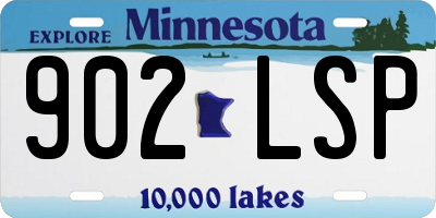 MN license plate 902LSP