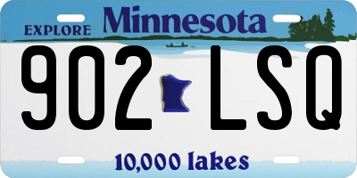 MN license plate 902LSQ