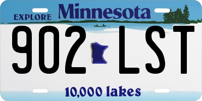 MN license plate 902LST
