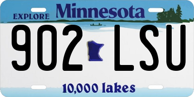 MN license plate 902LSU
