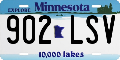 MN license plate 902LSV