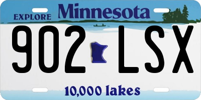 MN license plate 902LSX