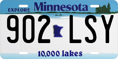 MN license plate 902LSY