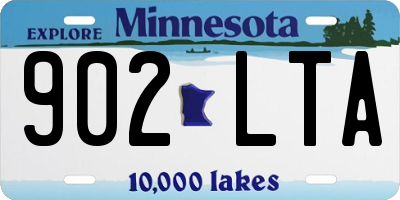 MN license plate 902LTA