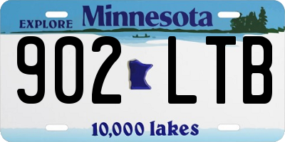 MN license plate 902LTB