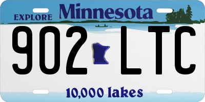 MN license plate 902LTC