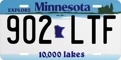 MN license plate 902LTF