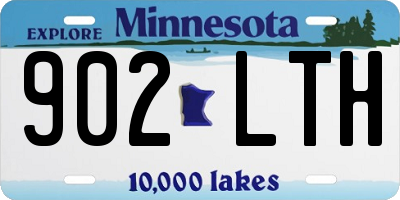 MN license plate 902LTH