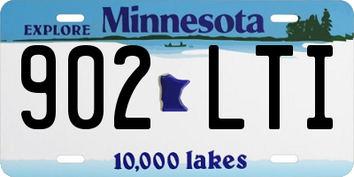 MN license plate 902LTI