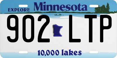 MN license plate 902LTP