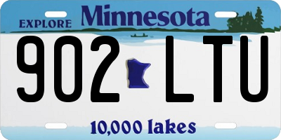 MN license plate 902LTU