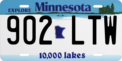 MN license plate 902LTW