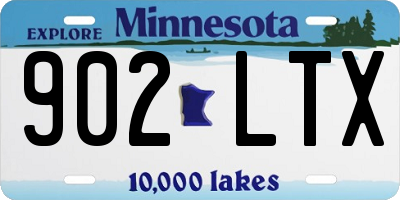 MN license plate 902LTX