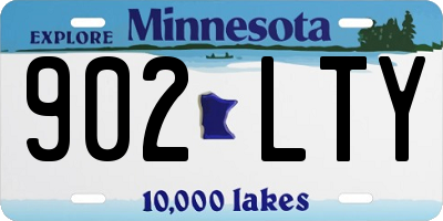 MN license plate 902LTY