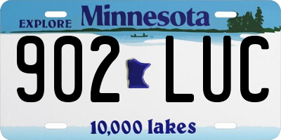 MN license plate 902LUC