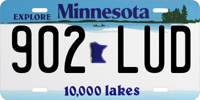 MN license plate 902LUD