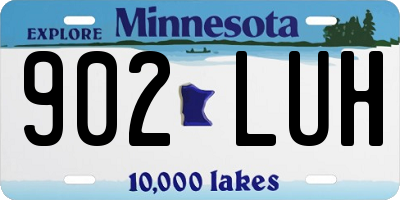MN license plate 902LUH