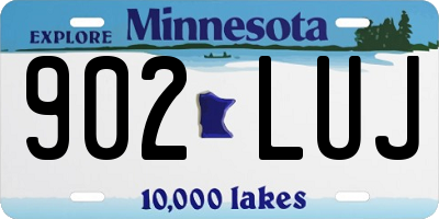 MN license plate 902LUJ