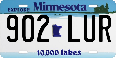 MN license plate 902LUR