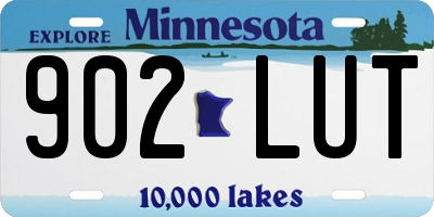 MN license plate 902LUT