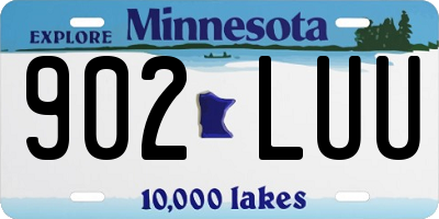 MN license plate 902LUU