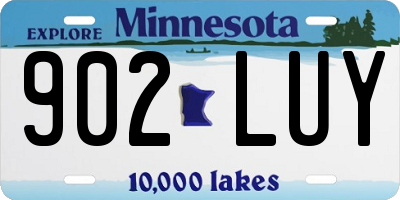 MN license plate 902LUY