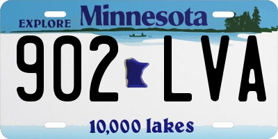 MN license plate 902LVA