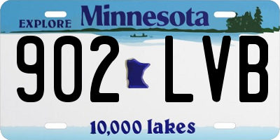 MN license plate 902LVB