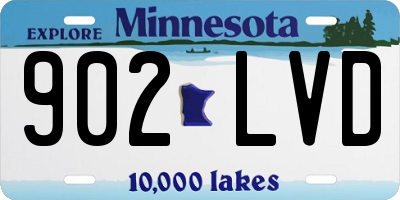 MN license plate 902LVD