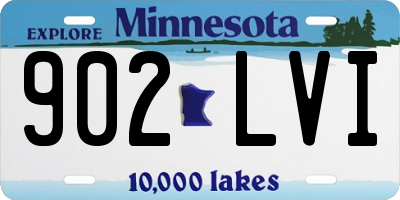 MN license plate 902LVI