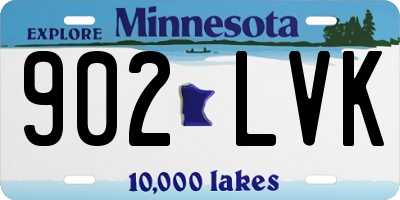MN license plate 902LVK