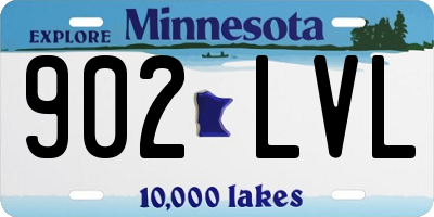 MN license plate 902LVL
