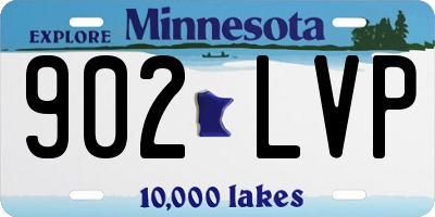 MN license plate 902LVP