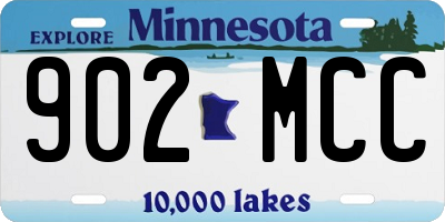 MN license plate 902MCC