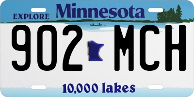 MN license plate 902MCH