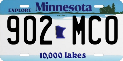 MN license plate 902MCO