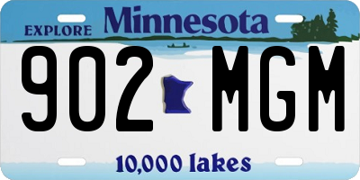 MN license plate 902MGM
