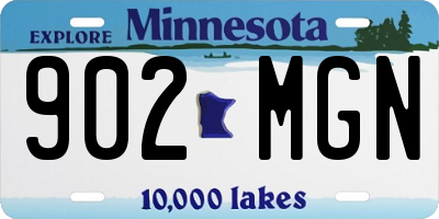 MN license plate 902MGN